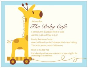 Baby Cafe Invite
